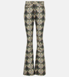 ETRO PRINTED HIGH-RISE FLARED PANTS
