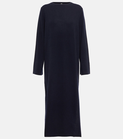 Jardin Des Orangers Wool And Cashmere Jumper Dress In Blue