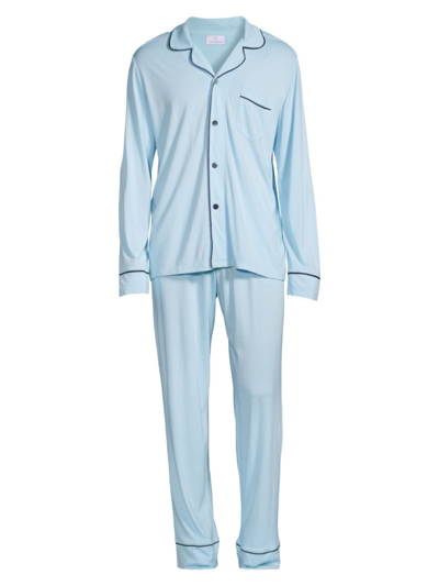 Cosabella Men's 2-piece Bella Classic Pajama Set In Blue