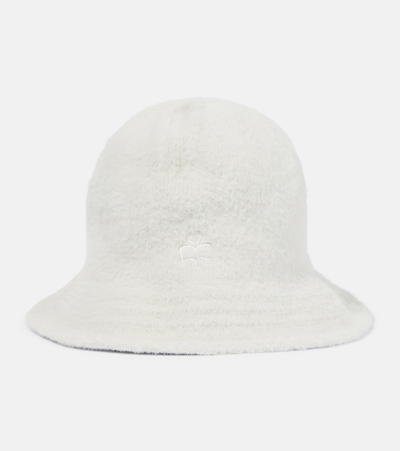 Isabel Marant Embroidered Bucket Hat In Beige
