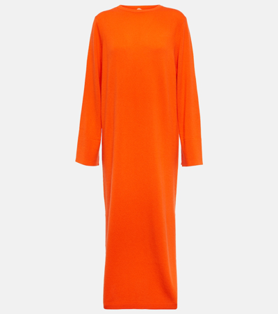 Jardin Des Orangers Wool And Cashmere Jumper Dress In Orange