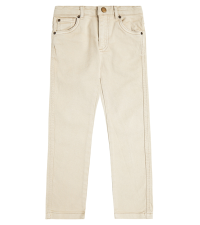 Bonpoint Kids' Dewey Cotton Corduroy Trousers In Neutrals