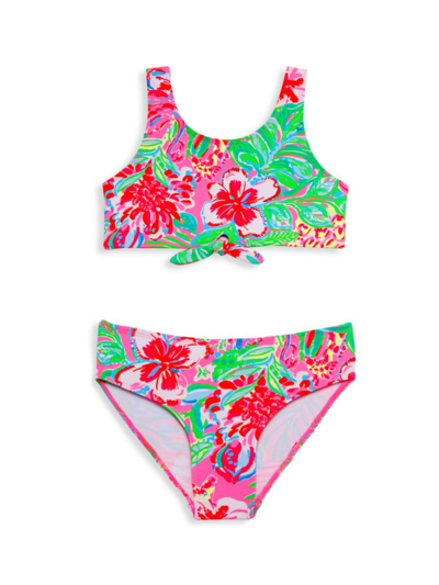 Lilly Pulitzer Girl's Devonta Bikini In Multi Journey To The Jungle