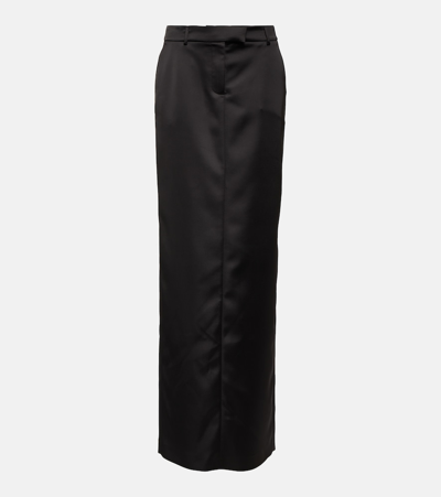 Giuseppe Di Morabito Mid-rise Satin-finish Maxi Skirt In Schwarz