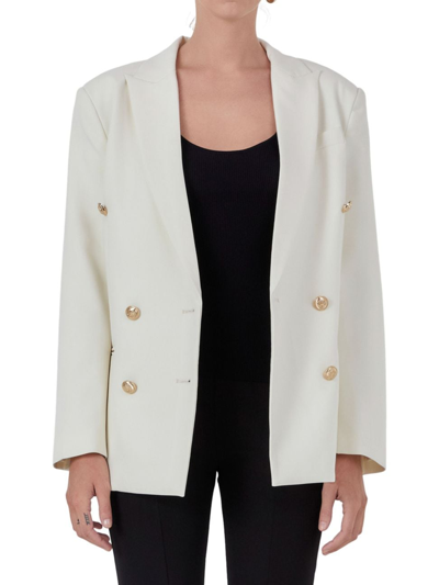 ENDLESS ROSE WOMEN'S DOUBLE BREASTED SUIT BLAZER