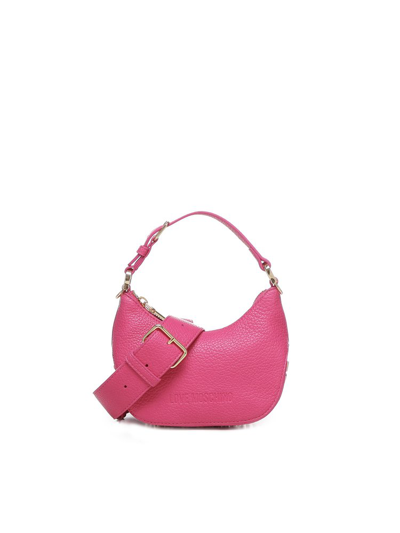 Love Moschino Logo Plaque Mini Tote Bag In Pink