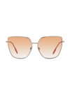 Burberry Women's Alexis 61mm Asymmetric Sunglasses In Red