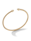 David Yurman Women's Cablespira Color Bracelet In 18k Yellow Gold With Pavé Diamonds In Gold Dome
