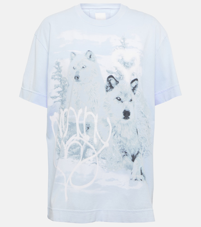 Givenchy X Chito Printed Cotton Jersey T-shirt In Blue | ModeSens