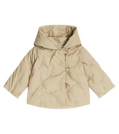 Bonpoint Baby Bonno Cotton Puffer Jacket In Beige