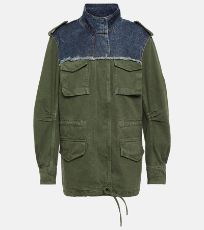 Chloé Utilitarian Safari Cotton Jacket In Green