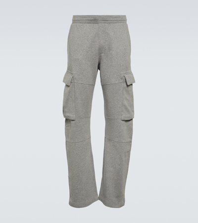 Givenchy Cargo Cotton Jersey Sweatpants In Grey