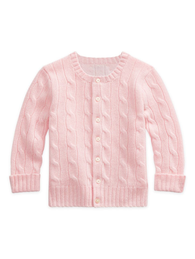 Polo Ralph Lauren Baby's Cable-knit Cashmere Cardigan In Morning Pink