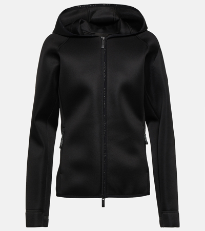 Moncler Neoprene Hoodie In Black