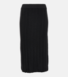 MAX MARA MELK RIBBED-KNIT VIRGIN WOOL MIDI SKIRT