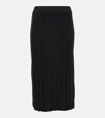 Max Mara Black Melk Midi Skirt