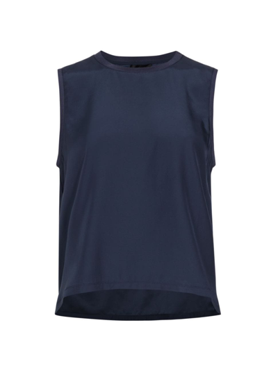 Atm Anthony Thomas Melillo Silk Sleeveless Top In True Navy