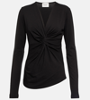Isabel Marant Étoile Knot-detail Long-sleeved Top In Black