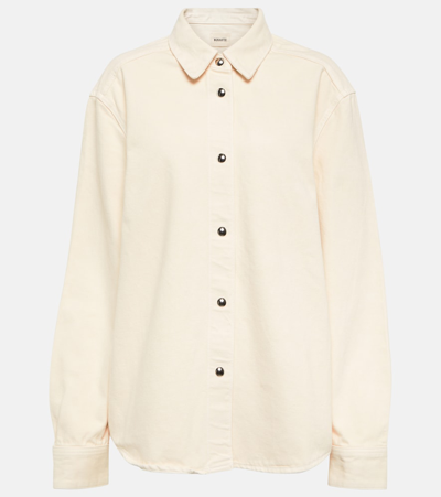 Khaite Argo Denim Shirt In 051 Ivory Rigid