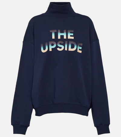 The Upside Clementine Slogan-print Sweatshirt In Blue