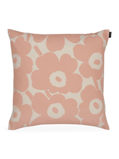 Marimekko Pieni Unikko Cushion Cover In Cotton Peach