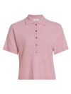 Naadam Cashmere Relaxed Polo Sweater In Pink Mist