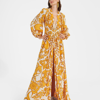 La Doublej Long Camerino Dress In Va-va Gold