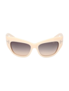 Tom Ford Women's Brianna 55mm Cat-eye Sunglasses In Ivory