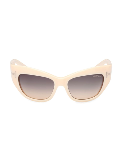 Tom Ford Women's Brianna 55mm Cat-eye Sunglasses In Ivory