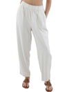 Eileen Fisher Petites Womens Organic Cotton Lining Pleated Ankle Pants In White