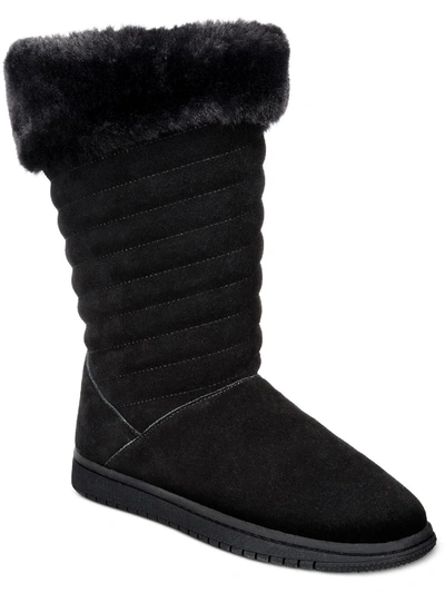 Style & Co Novaa Womens Suede Cold Weather Winter & Snow Boots In Black