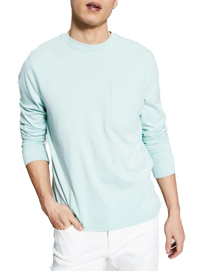 And Now This Mens Crewneck Long Sleeve T-shirt In Blue
