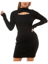 PLANET GOLD JUNIORS WOMENS CUT-OUT BODYCON SWEATERDRESS