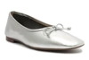 Schutz Arissa Metallic Leather Flat In Silver