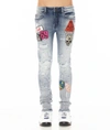 Cult Of Individuality Punk Super Skinny Jeans In Blue