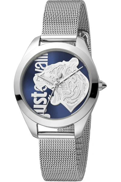 Just Cavalli Women's Pantera 32mm Quartz Watch In Silver