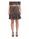 BCBGENERATION WOMENS RUCHED RUFFLE A-LINE SKIRT