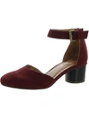 STYLE & CO ALINAA WOMENS FAUX SUEDE DOUBLE D'ORSAY BLOCK HEELS