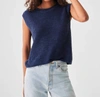 Faherty Miramar Muscle Sweater Tank In Blue