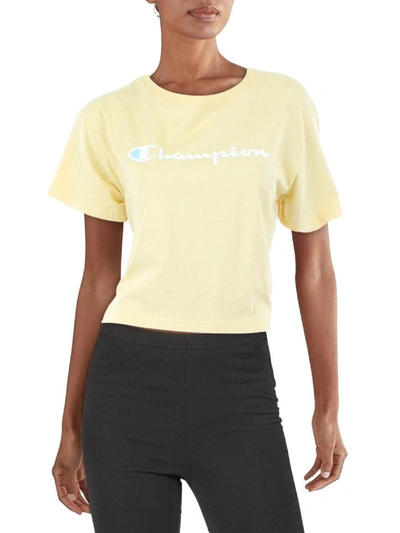 Champion Plus Womens Cropped Logo Pullover Top In Multi