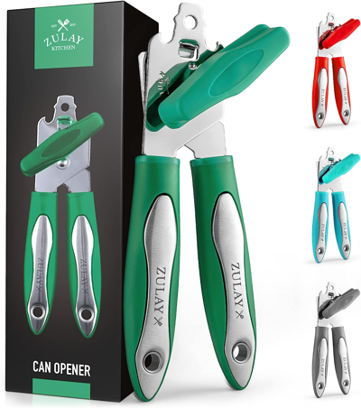 Zulay Kitchen Wide Grip Can Opener In Green