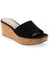 SUN + STONE CHARLOTTEE WOMENS CORK WEDGE SANDALS