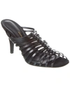 Ferragamo Braided High Heel Sandals In Black
