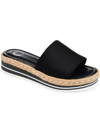 Journee Collection Rosey Womens Slip On Opentoe Flatform Sandals In Black