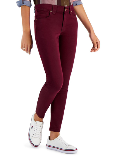 Tommy Hilfiger Th Flex Waverly Sateen Skinny Pants In Bark