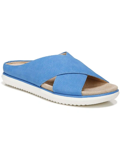 Soul Naturalizer Jessa Womens Padded Insole Flat Slide Sandals In Blue