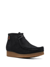 Clarks Shacre Boot Mens Suede Moc Toe Chukka Boots In Black