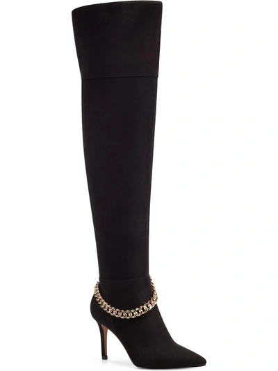 Jessica Simpson Ammira Womens Chain Zipper Over-the-knee Boots In Black