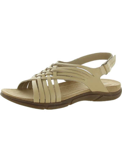 EASY SPIRIT SEMAR WOMENS LEATHER SLINGBACK FLAT SANDALS