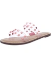 Wild Pair Ginnie Womens Studded Slip On Flat Sandals In Pink